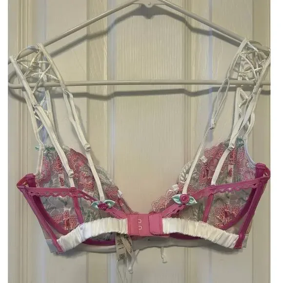 NWT For Love & Lemons Festival Floral Underwire Bra Victoria Secret’s 34D - Picture 10 of 11